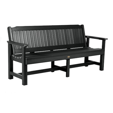 Highwood Usa 6ft Commercial Grade Garden Bench Outdoor Furniture for Patio, Yard and Garden CM-BENSQ62-BKE